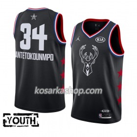 Dres Milwaukee Bucks Giannis Antetokounmpo 34 2019 All-Star Jordan Brand Crna Swingman - Dječji